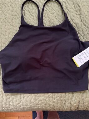Old Navy Black Powersoft Racerback Crop Top